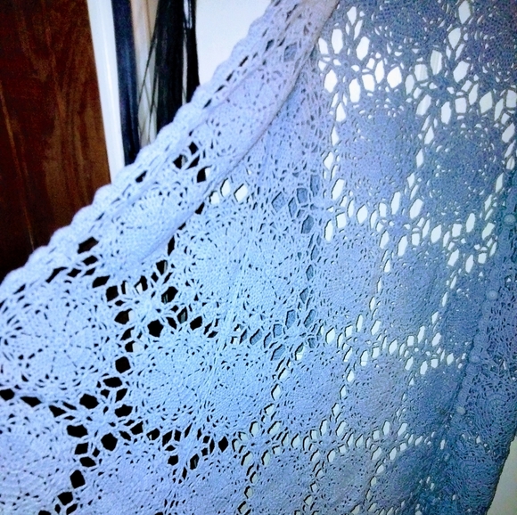 Hand crocheted midi sweater. - Picture 2 of 5